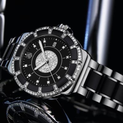 Formula 1 Lady Steel & Ceramic Pavée 