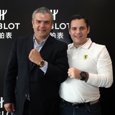 Рикардо Гваделупе, CEO компании Hublot, Эдвин Фенеч, CEO компании Ferrari Greater China