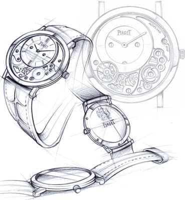 C самых первых эксизов Piaget Altiplano 900P разрабатывались силами обеих фабрик Piaget — фабрики механизмов в Ла-Кот-о-Фе и фабрики корпусов в План-лез-Уат