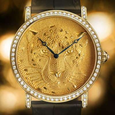 Cartier Rotonde Panthere Granulation 	