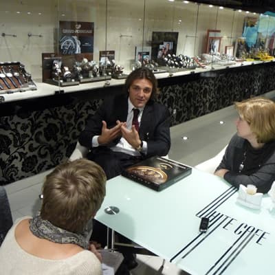 Коммерческий Директор компании Girard – Perregaux Пьетро Томаджер и директор компании MILO PLAZA Наталья Запорожчук
