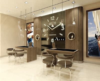 В интерьере бутика Officine Panerai в «Берлинском доме» преобладает морской стиль