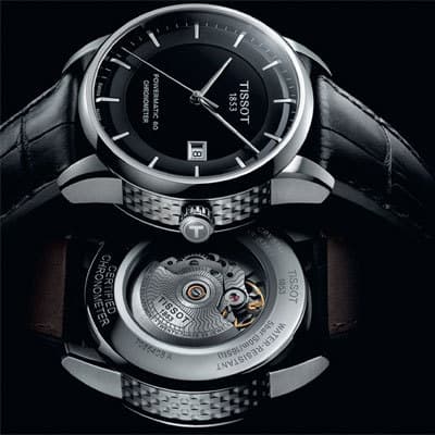 В модели Tissot Luxury Automatic установлен автоматический механизм с запасом хода 80 часов