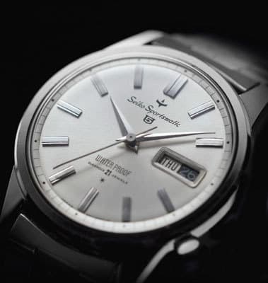 Коллекция Seiko 5 с автоматическим калибром и водонепроницаемым корпусом была представлена в 1963 г.