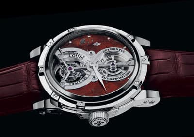 Vertalis Tourbillon Red Stromatolite с циферблатом из красного строматолита в корпусе 47 мм из белого золота