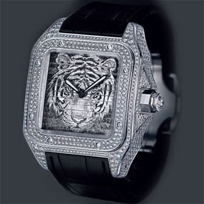 Часы Cartier Santos Triple Skeleton 