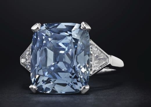 Кольцо Bvlgari с голубым бриллиантом продано за 18 миллионов долларов