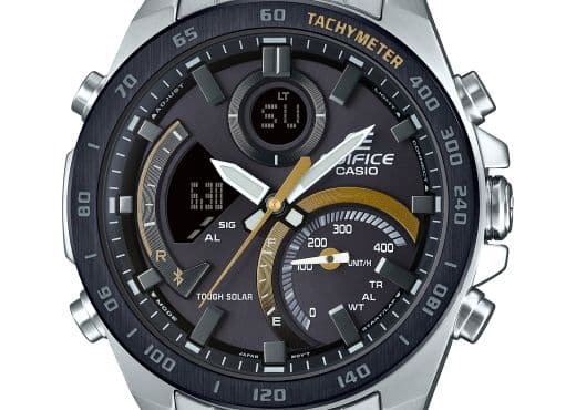 Стальные Casio Edifice с горчичными акцентами