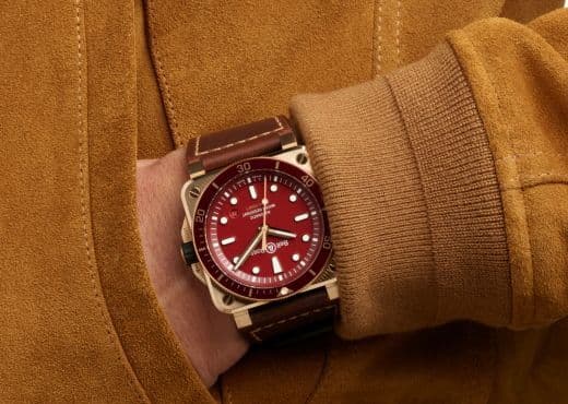Дайверские часы с красным циферблатом Bell & Ross BR 03-92