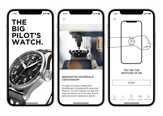 IWC запустила приложение, позволяющее примерить часы с Watches and Wonders