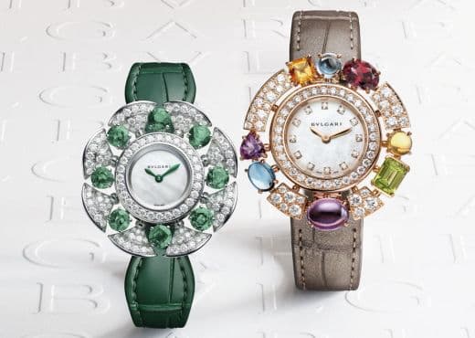 Бриллианты и изумруды в часах Bvlgari Divissima и Allegra