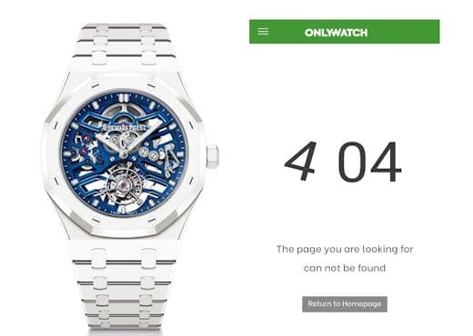 Аudemars Piguet снимает часы с Only Watch