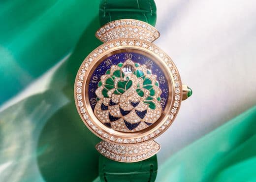 Bvlgari Divas Dream Peacock - множество техник для украшения цифеблата