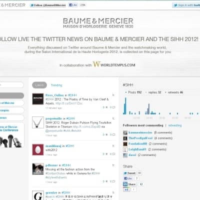 Baume & Mercier открывает SIHH 2012 для всех