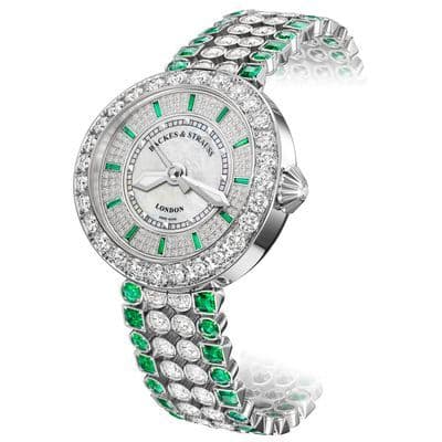 Часы Backes & Strauss с изумрудами и бриллиантами