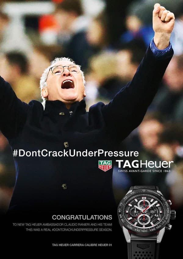 Tag Heuer объявил о сотрудничестве с Клаудио Раньери