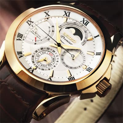 Seiko: Premier Kinetic Moon-Phase Direct Drive