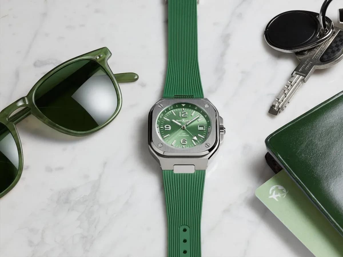 BR-05 GMT Green Steel с зеленым циферблатом