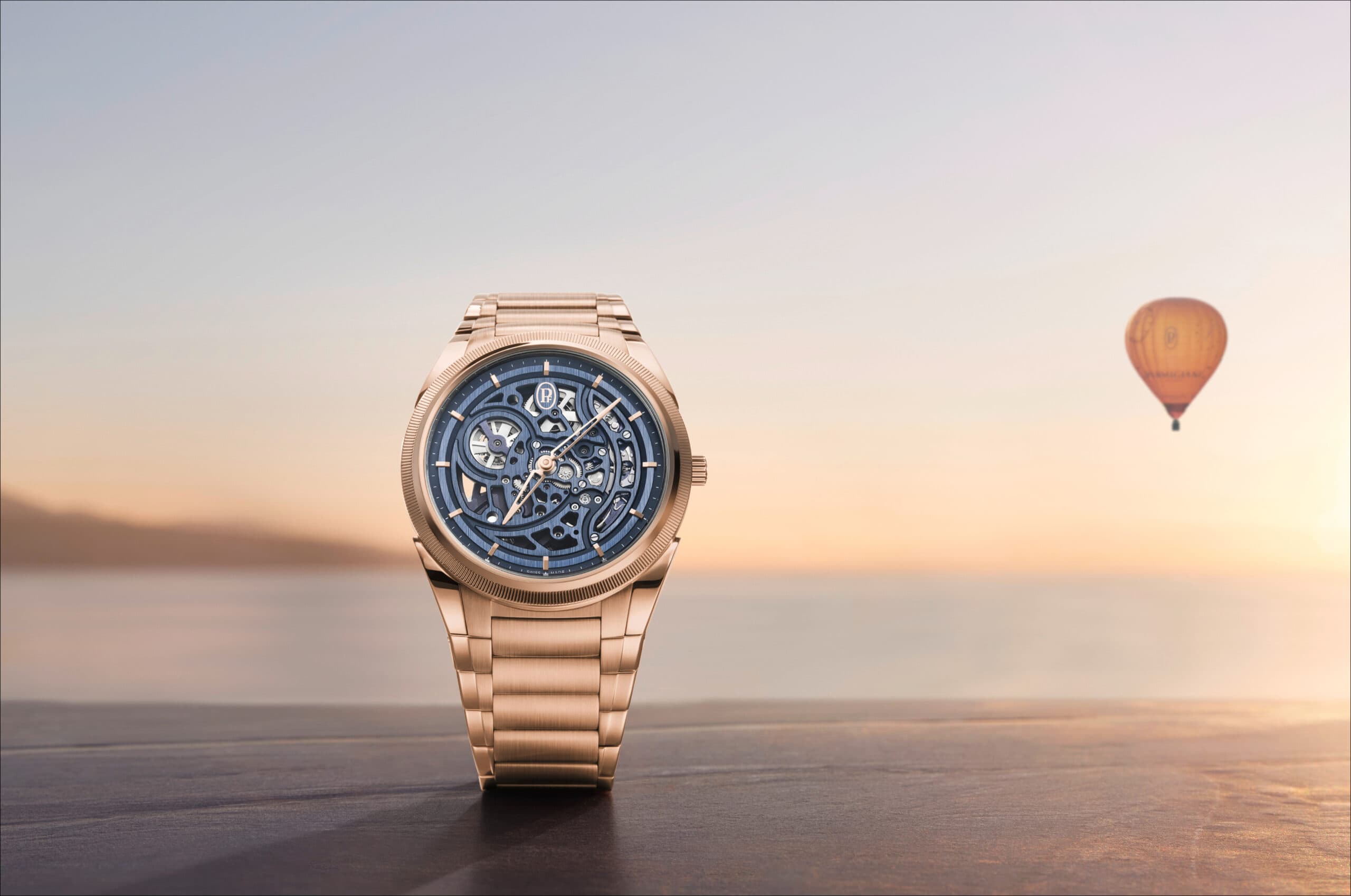 Parmigiani Fleurier Tonda PF Skeleton Rose Gold Milano Blue