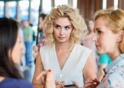 Агата Муцениеце, Елена Захарова, Божена Рынска на специальном кинопоказе