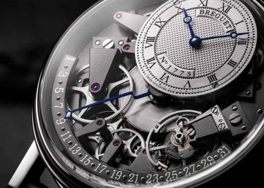 Breguet Tradition 7597. Открытый механизм с ретроградным указателем даты