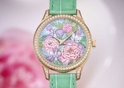 Пионы из эмали в Chopard L.U.C XP Esprit de Fleurier Peony
