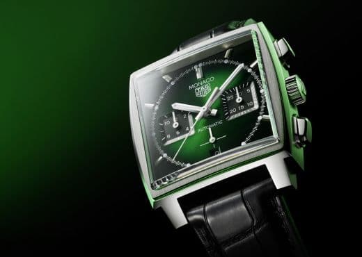 TAG Heuer Monaco Green Dial Calibre Heuer 02 в зеленом