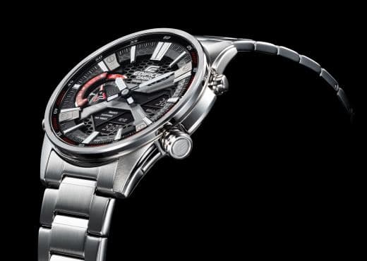 Edifice ECB-S100 c цифровой и аналоговой индикацией