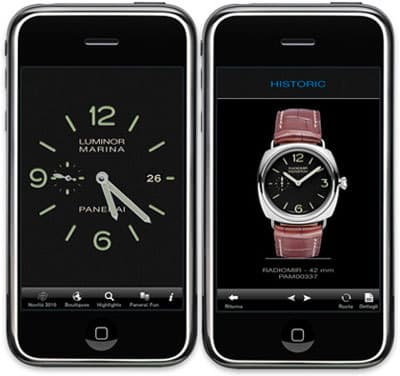 Panerai выпускает приложение для iPhone