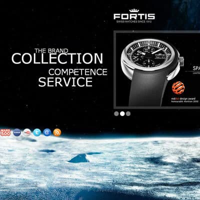 Часы Fortis на новом космическом сайте