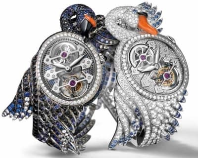 Часы в лебедином корпусе Girard-Perregaux для Boucheron