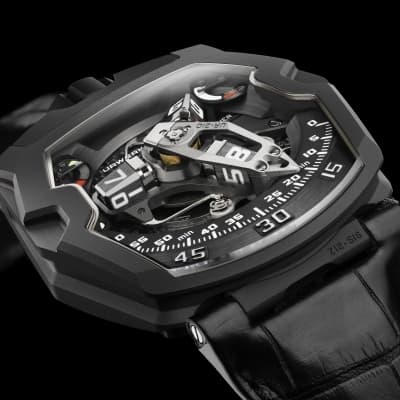 Часы Urwerk UR-210 AlTiN в черном корпусе