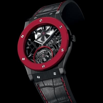 Часы Hublot Red’n’Black Skeleton Tourbillon