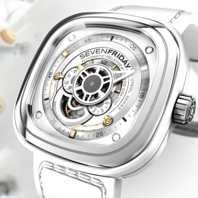 Часы Sevenfriday P1/2 в белом цвете