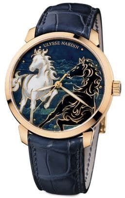 Эмаль champlevé на часах Ulysse Nardin Classico Horse