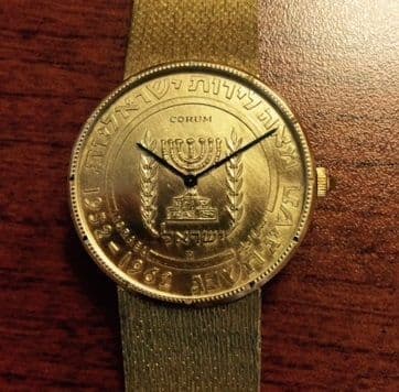 Часы Corum с монетой в честь первого президента Израиля