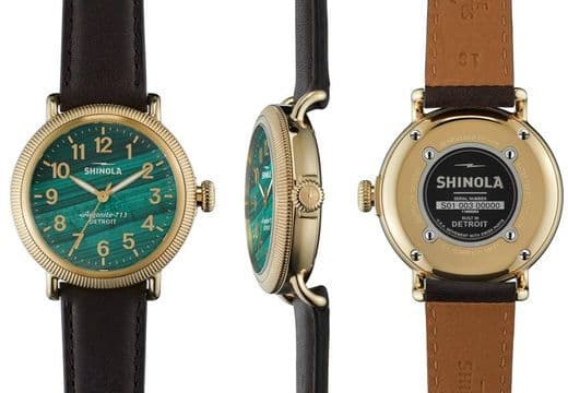 Каменные циферблаты часов Shinola