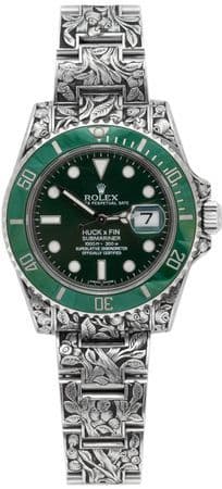 Кастомизированные часы Rolex Green Dial Submariner