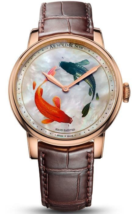 Часы Arnold & Son Metiers d’Art HM Koi Unique Piece с рыбками кои