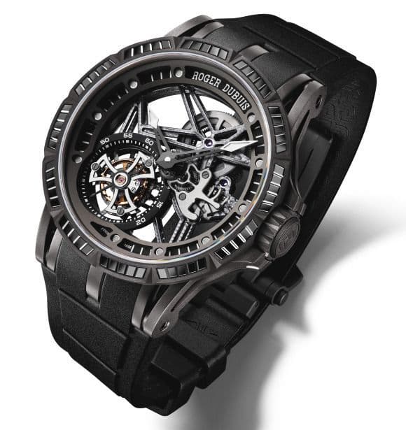 Roger Dubuis Excalibur Spider в окружении драгоценностей