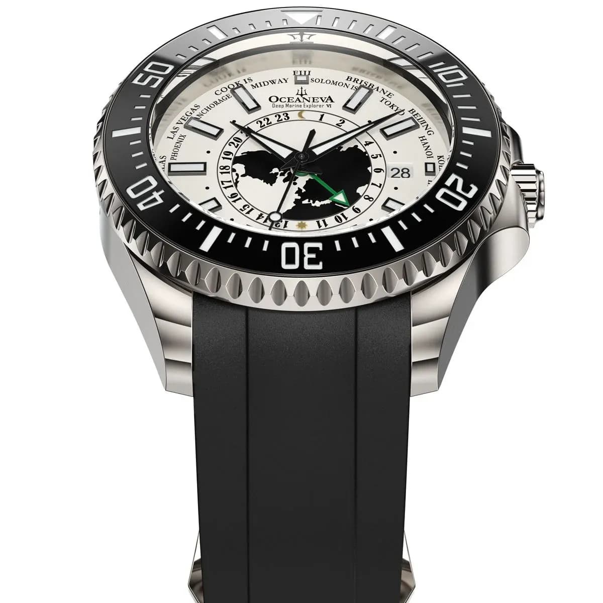 Oceaneva представила серию Deep Marine Explorer VI WorldTime 6000m Automatic Grade 5 Titanium GMT