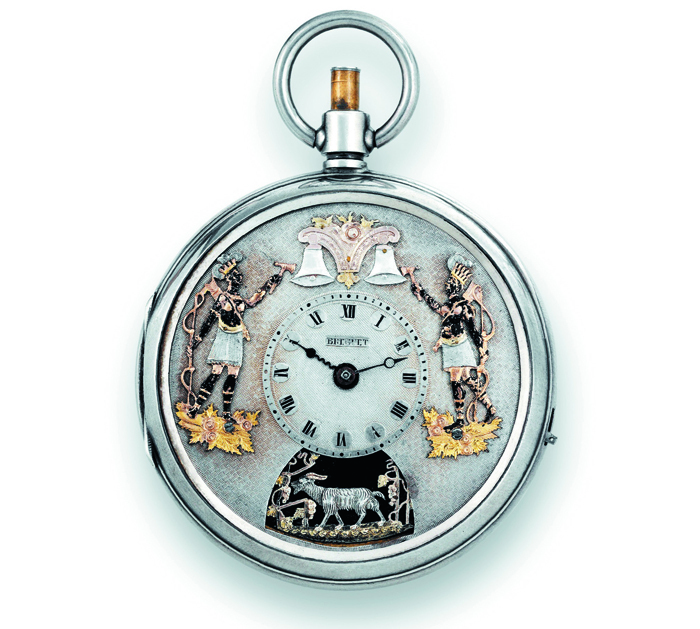 серебряные карманные часы Breguet с 4 автоматонами