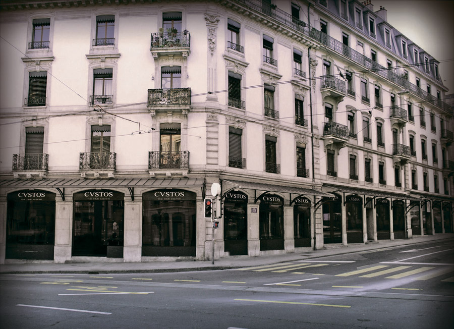 Ателье и флагманский бутик Cvstos располагаются в центре Женевы на рю Вольтер