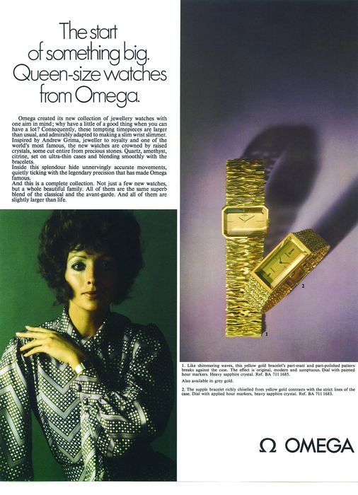 Реклама часов Omega 1971
