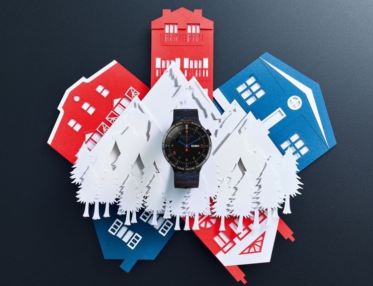Часы Swatch BIG BOLD BAPE Swiss edition 