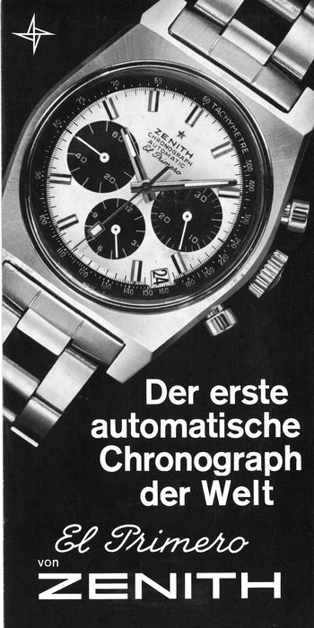 Реклама часов Zenith 1969 года