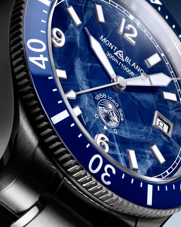 Часы Montblanc 1858 Iced Sea Automatic Date - Blue