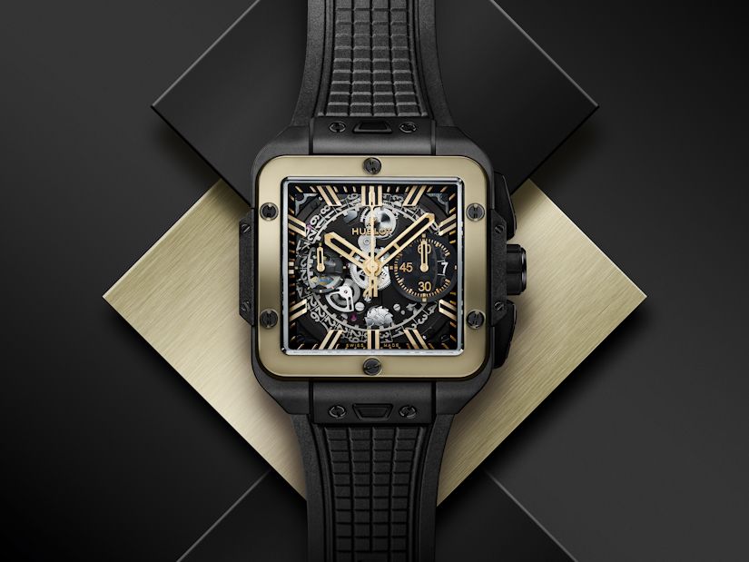 Hublot Square Bang Unico в золоте Magic Gold