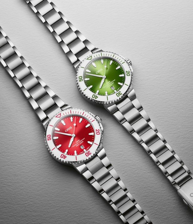 Арбузные Oris Aquis Date 41,5 мм