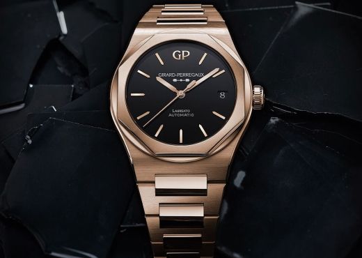 Часы Girard-Perregaux Laureato 42mm Pink Gold and Onyx